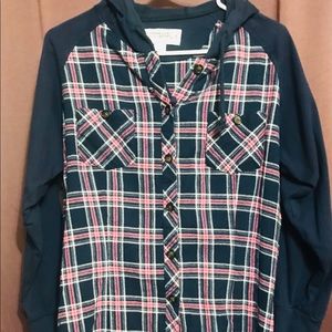 Women's Canyon Guide Outfitters Plaid Button Hoodie